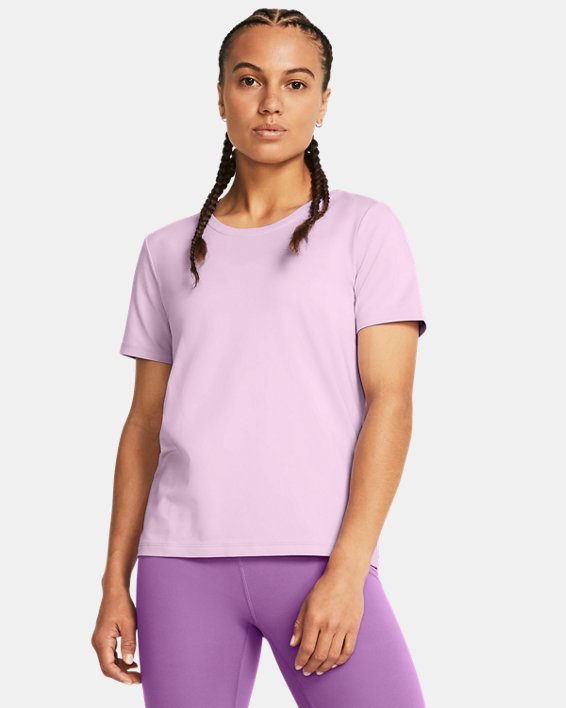 女士UA Meridian短袖T恤 in Purple image number 0